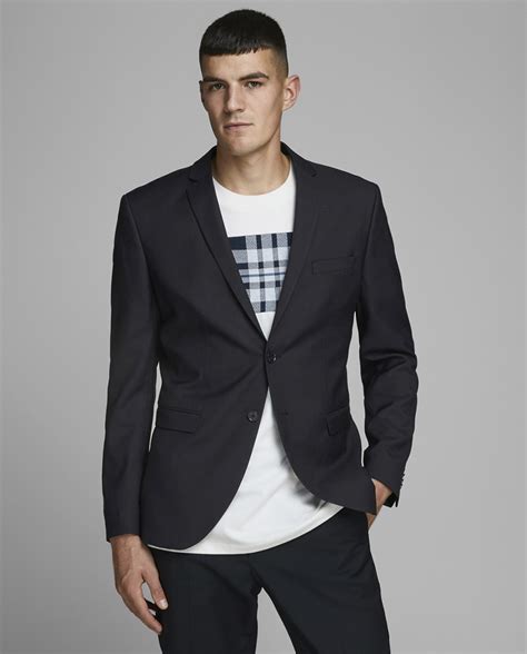 Londres blazer preto e jack jones